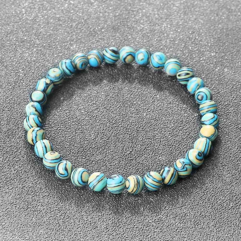 Gwen - Blaues Malachit-Natursteinarmband