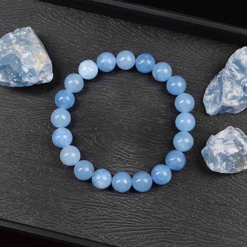 Kiro -  Armband met Natuurlijke Aquamarijnkwarts-Kralen